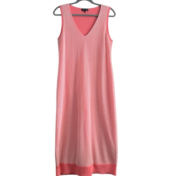 Rag & Bone V-Neck Midi Length Cora Dress Size L - Picture 1 of 7